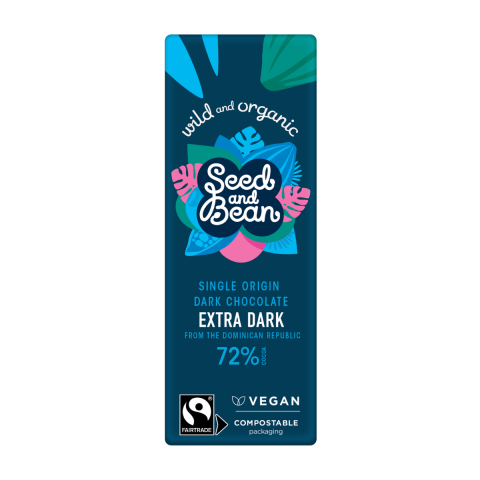 Seed and Bean   DARK 72% FAIRTRADE & ORGANIC  25G BAR