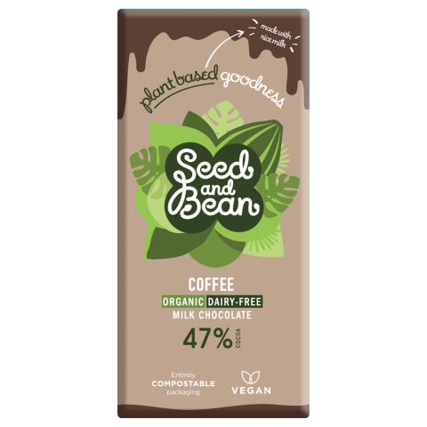 Seed and Bean   COFFEE VEGAN MILK ORGANIC CHOCOLATE 75G